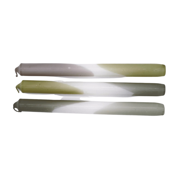 Stabkerzen 3er Set "Olive-Salie Dyp Dye"