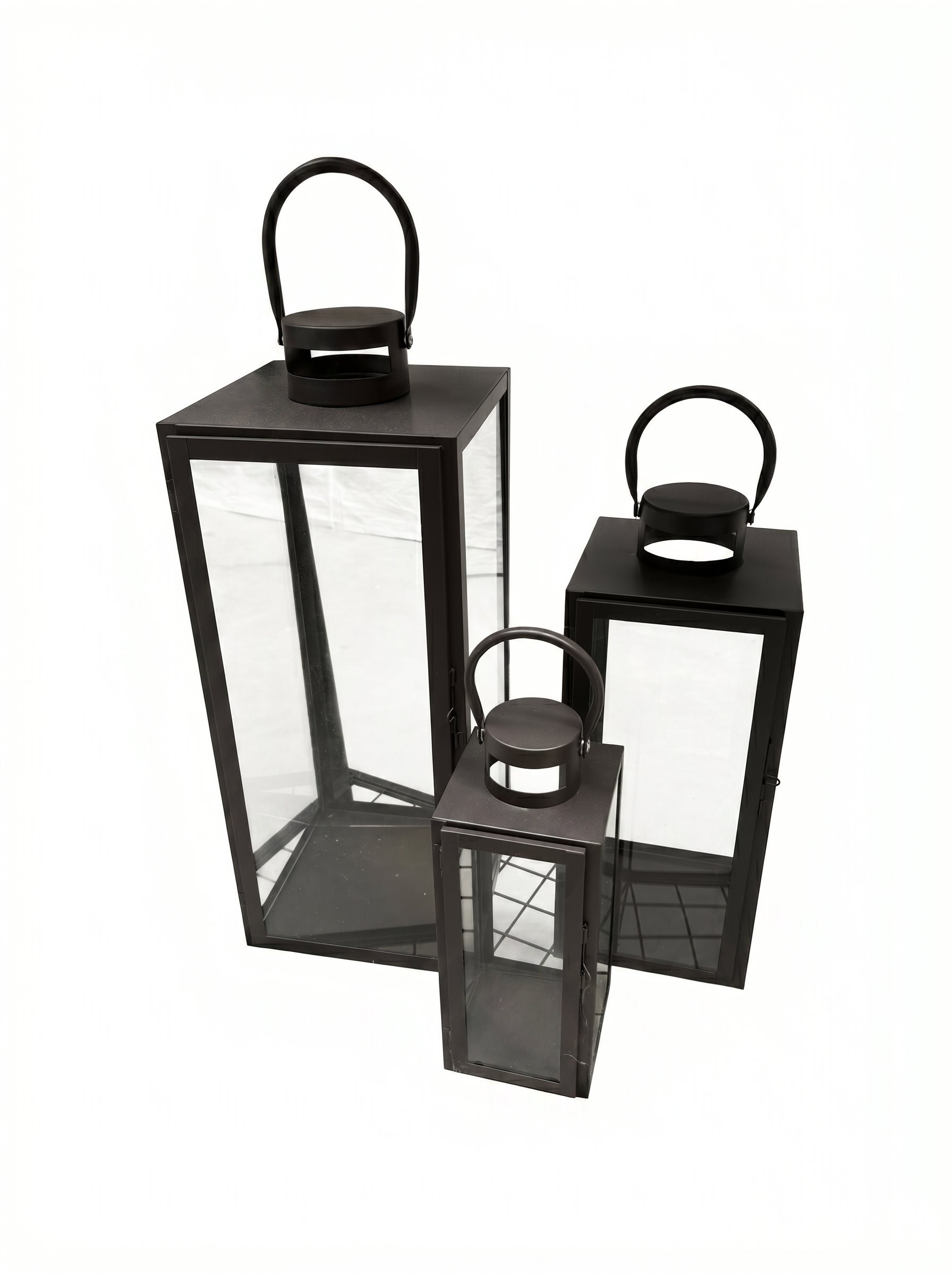 Windlicht 3er Set "Black"