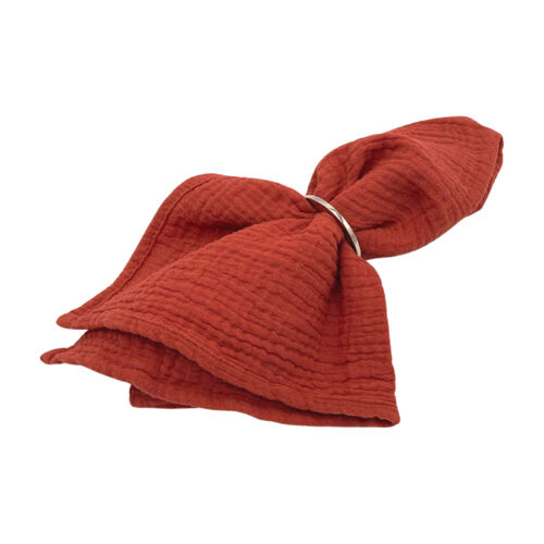 Musselin Serviette terracotta "Terra Chic"