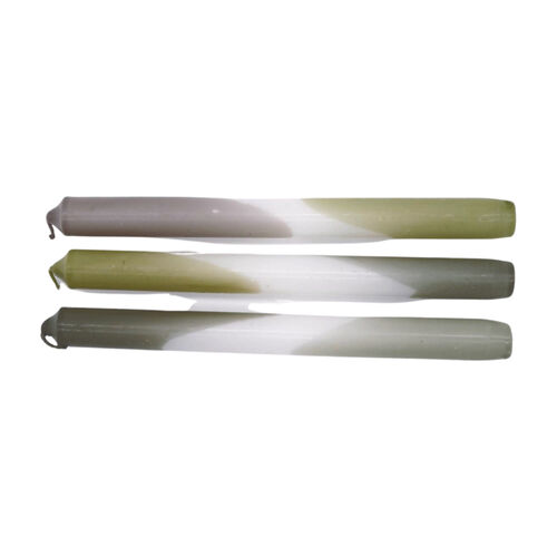 Stabkerzen 3er Set "Olive-Salie Dyp Dye"